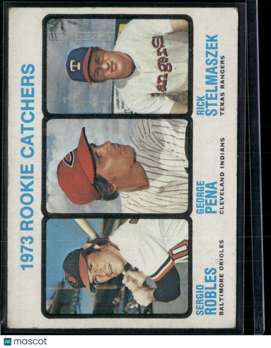 1973 Topps SERGIO ROBLES/GEORGE PENA/STELMASZEK #601 1973 Rookie Catchers(VG/EX)
