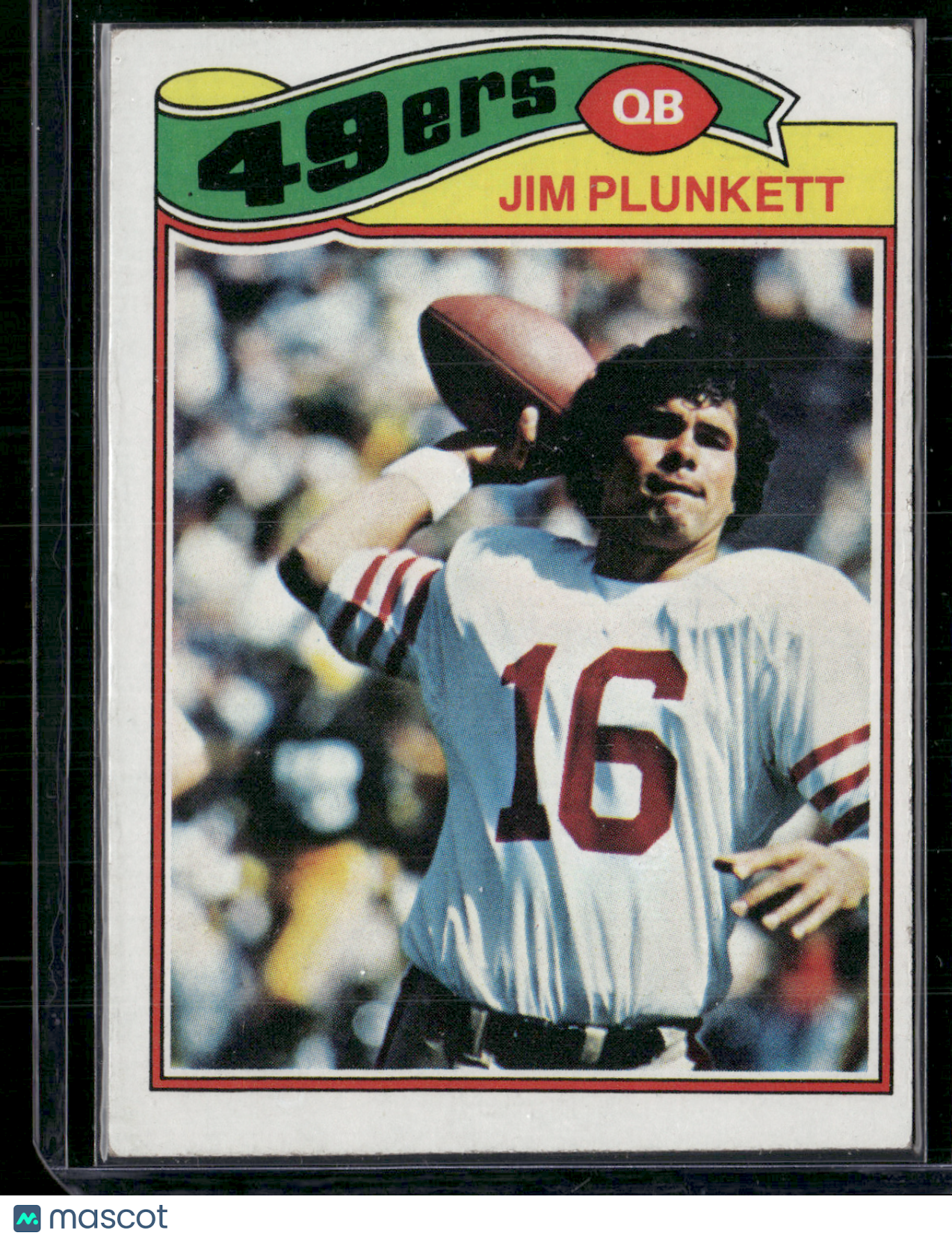 1977 Topps JIM PLUNKETT #331 Miscut (VG/EX)