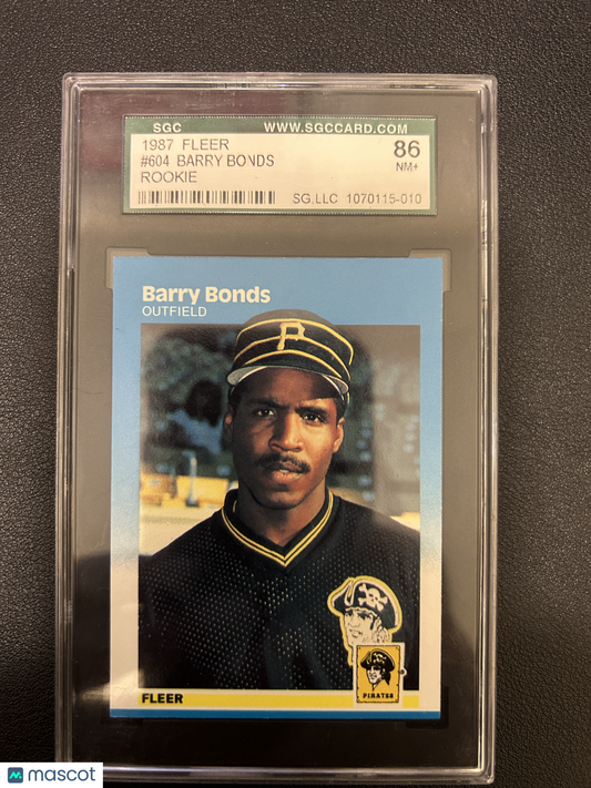 1987 Fleer Barry Bonds #604 SGC 7.5