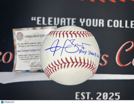 ANGEL BERROA Signed Baseball "ROY 2003 AL"–Schwartz Sports Authenticated AUTO