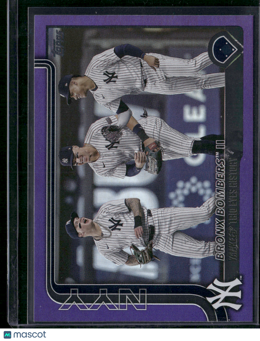 2025 Topps Series 1 YANKEES #184 Purple Foil 203/250