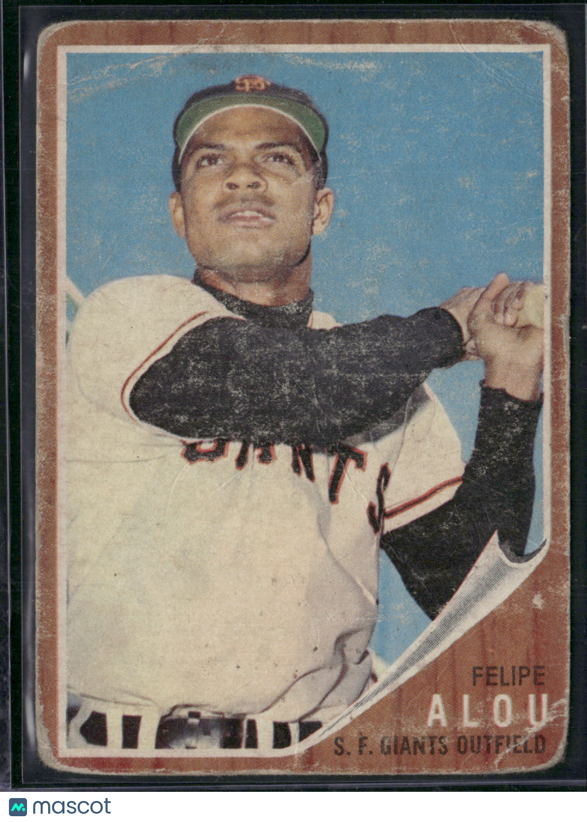 1962 Topps FELIPE ALOU #133 Toning Light Wrinkles (Good)