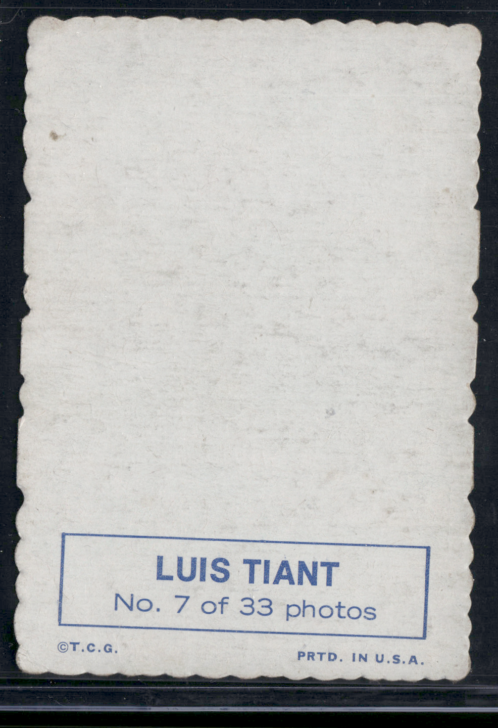1969 Deckle LUIS TIANT #7 Surface Dents (Good)