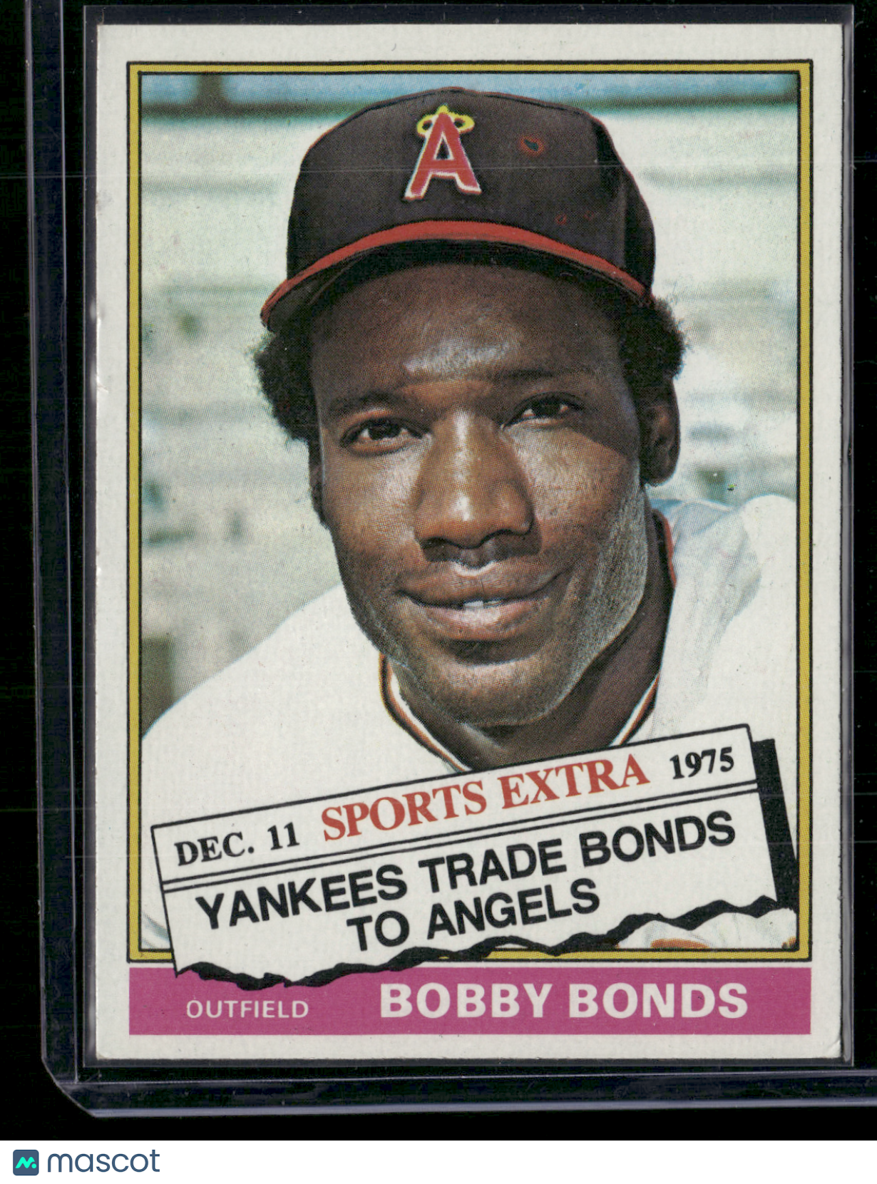 1976 Topps BOBBY BONDS #380T Slight Edge Crush (VG/EX)