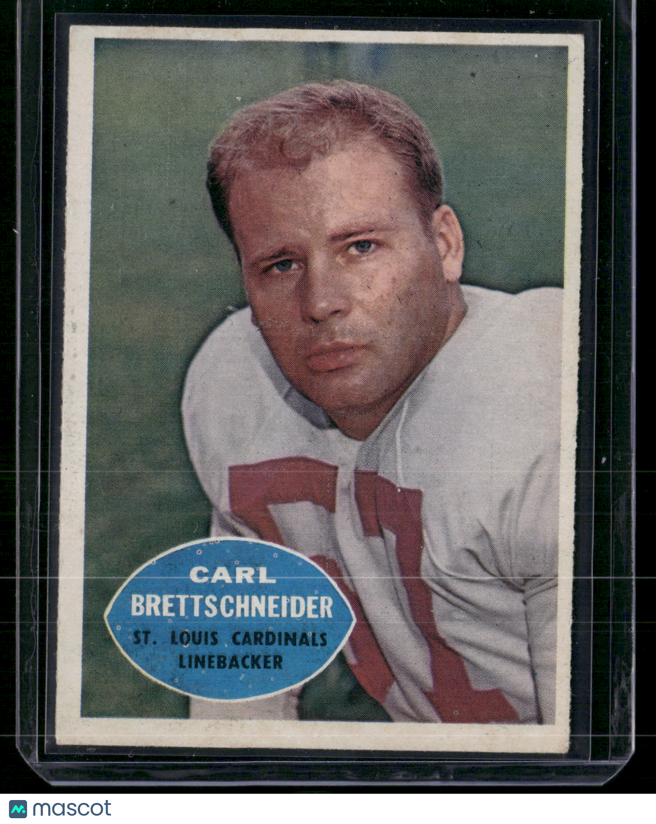 1960 Topps CARL BRETTSCHNEIDER #109 Light Wax Stain (VG/EX-EX)