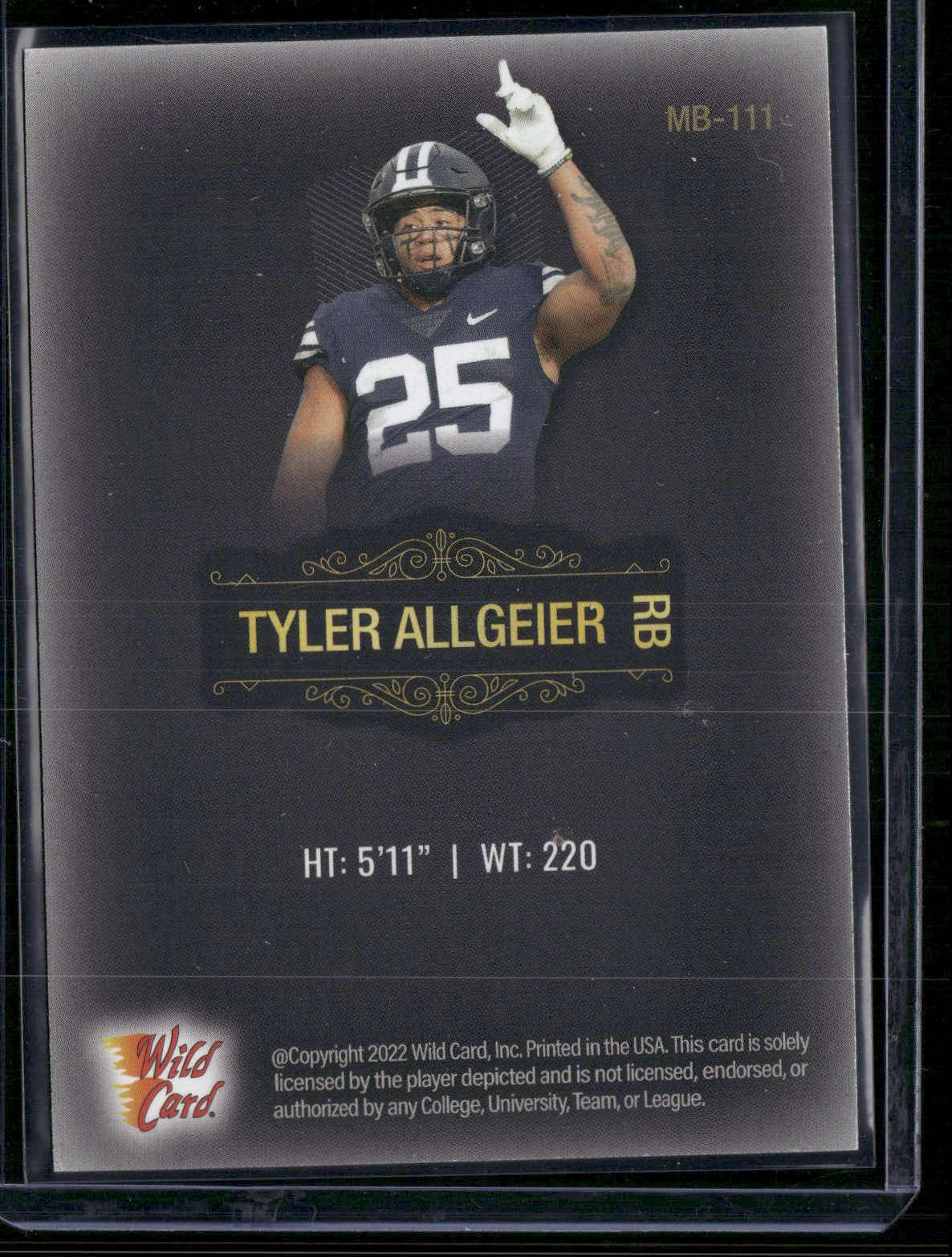 2022 Matte TYLER ALLGEIER #MB-111 Edge Chipping (EX/MT)