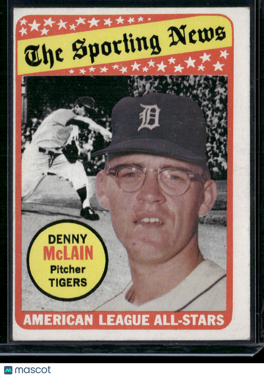 1969 Topps DENNY MCLAIN #433 ALL STAR