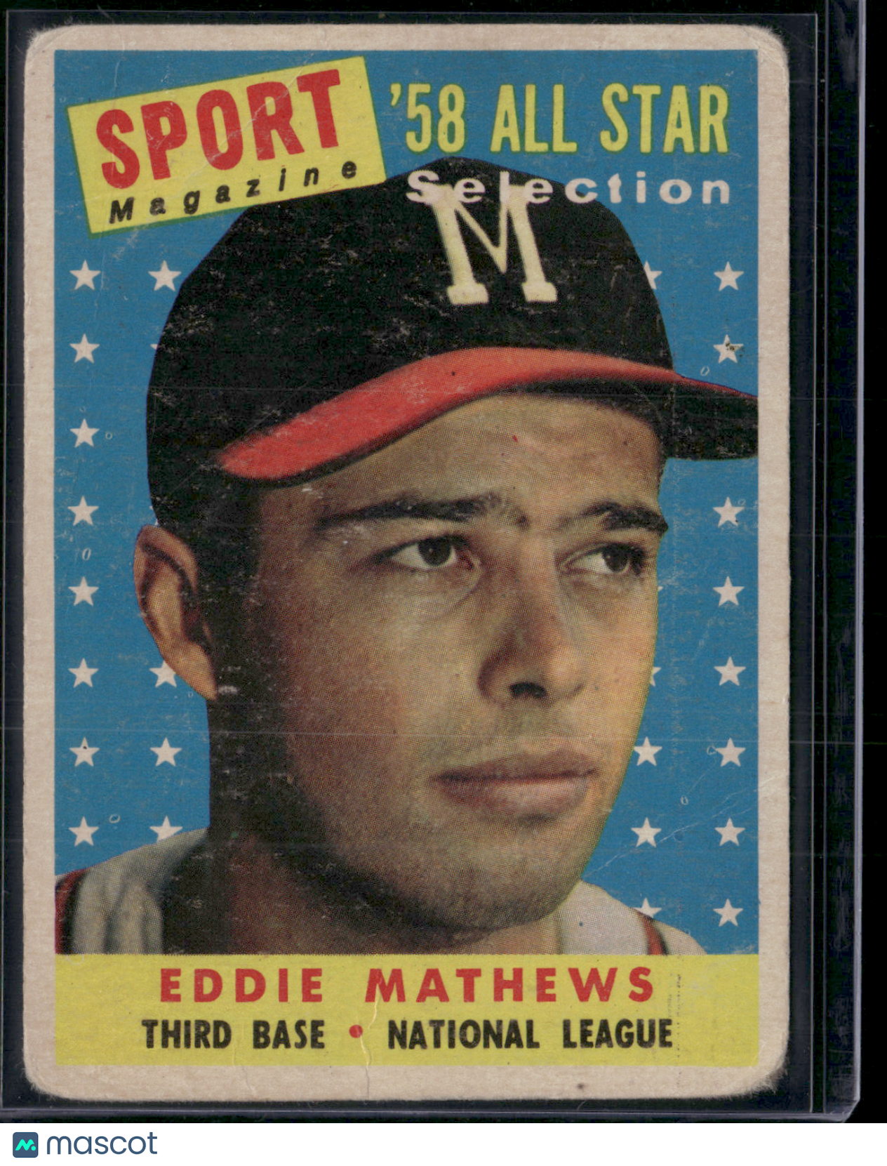 1958 Topps EDDIE MATHEWS #480 All Star Wrinkles (Good)