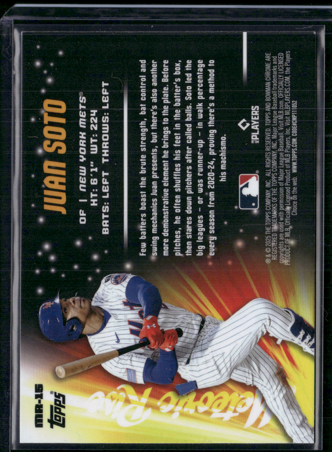 2025 Bowman Chrome JUAN SOTO #MR-15 Meteoric Rise Mega