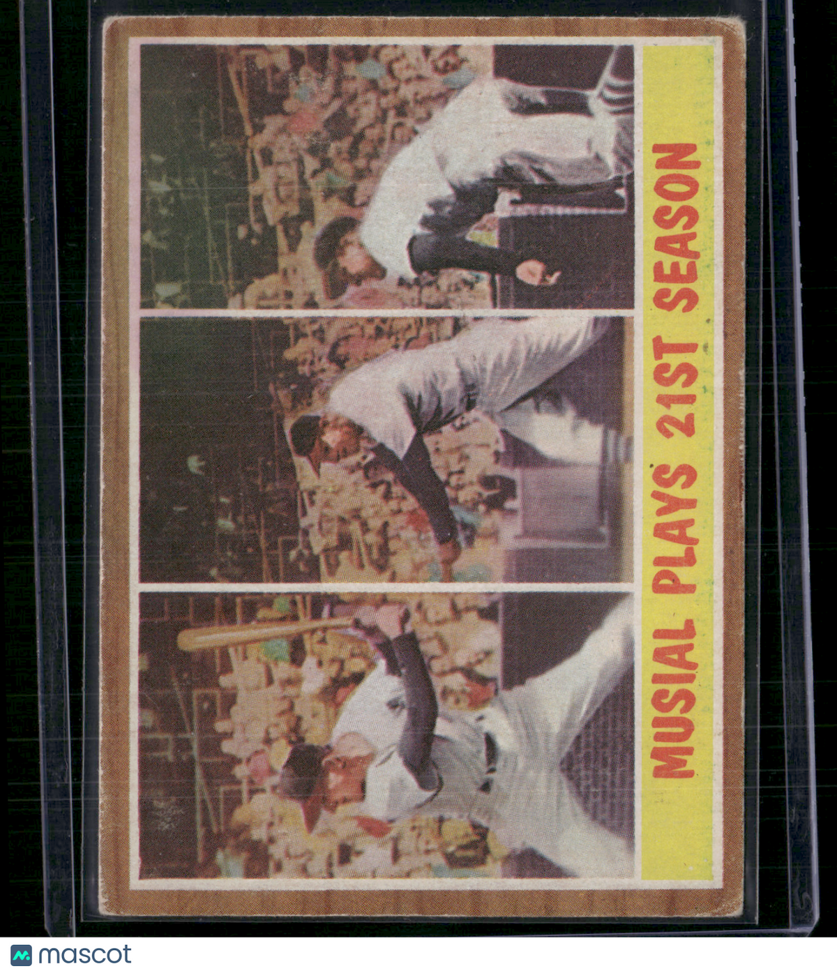 1962 Topps STAN MUSIAL #317 Musial Plays 21st Season Discoloration (VG-VG/EX)