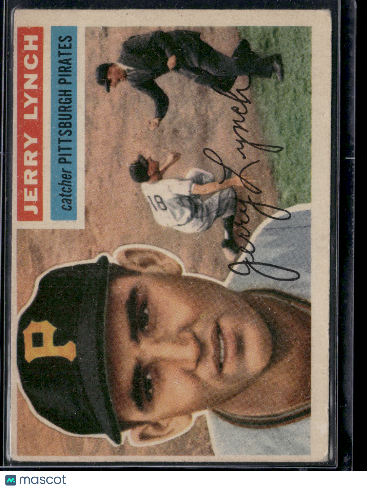 1956 Topps JERRY LYNCH #97 Light wrinkes and ink on back