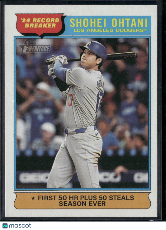 2025 Heritage SHOHEI OHTANI #1 Record Breaker 50/50 Season (NM)