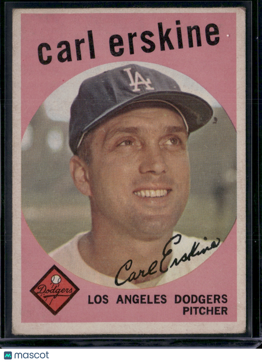 1959 Topps CARL ERSKINE #217