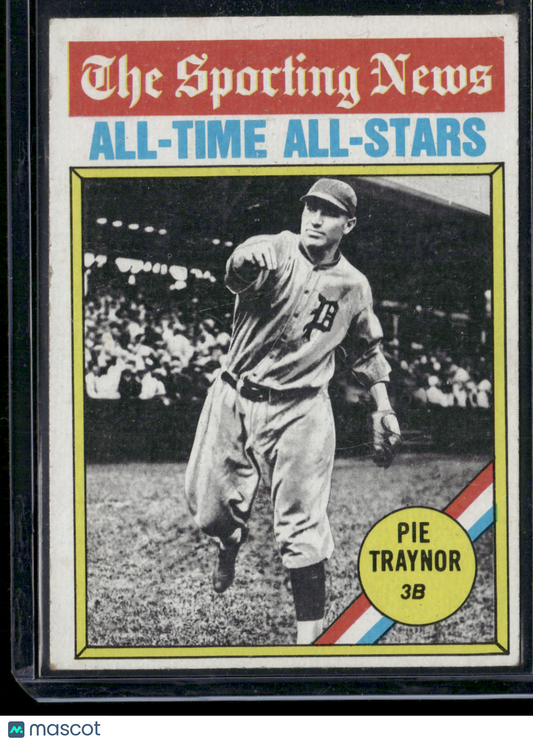 1976 Topps PIE TRAYNOR #343 All Time All Stars Light Scratches (VG)