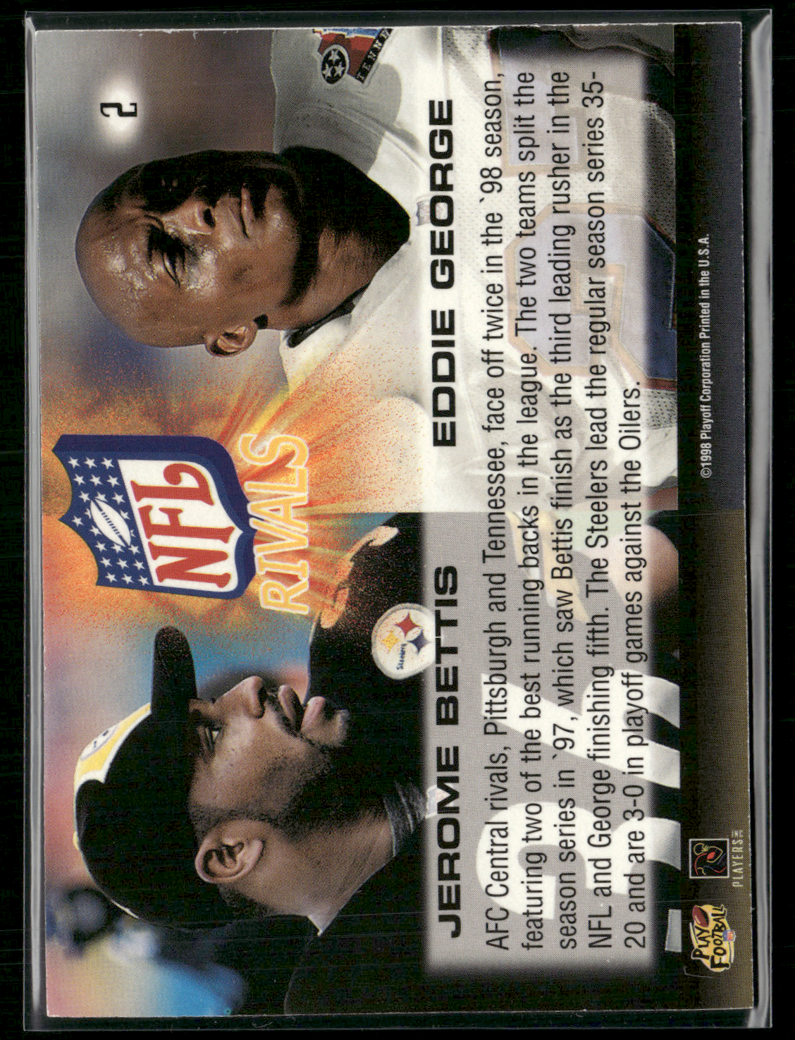 1998 Playoff JEROME BETTIS/EDDIE GEORGE #2 NFL Rivals (NM)