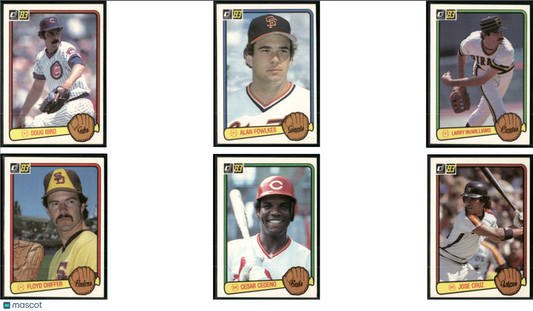 1983 Donruss 6 - CARDLOT Doug Bird/Jose Cruz (NM)