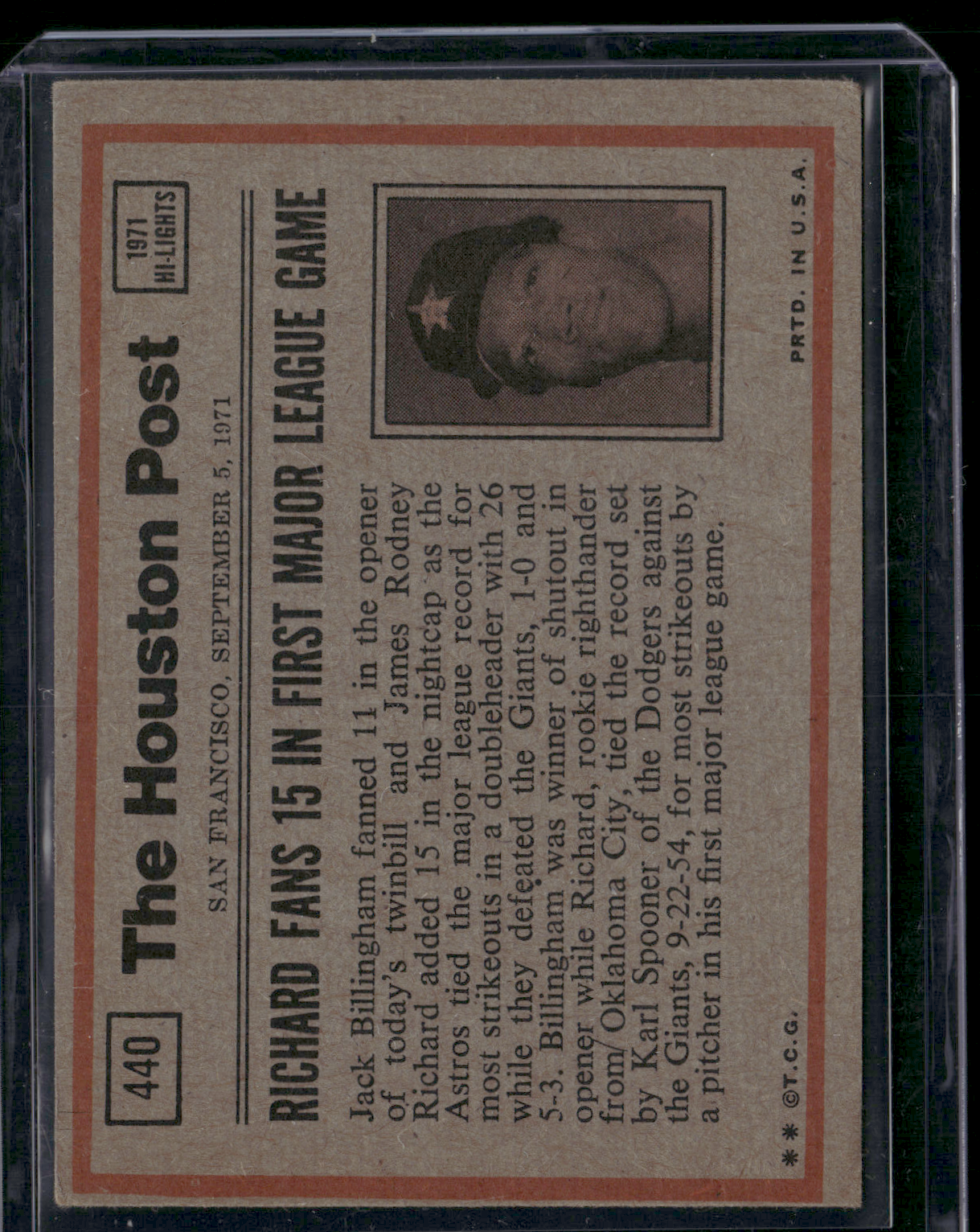 1972 Topps BILLY WILLIAMS #440 In Action (VG)