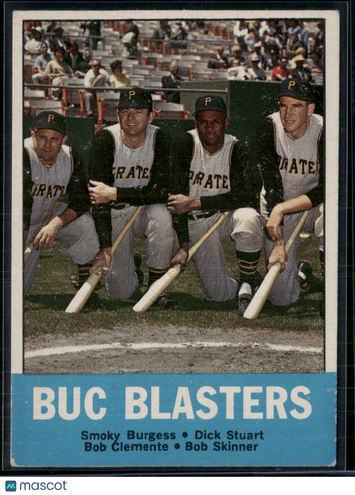 1963 Topps ROBERTO CLEMENTE/BURGESS/STUART/SKINNER #18 Buc Blasters (VG)