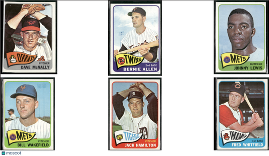 1965 Topps 10 CARDLOT - Commons (VG)