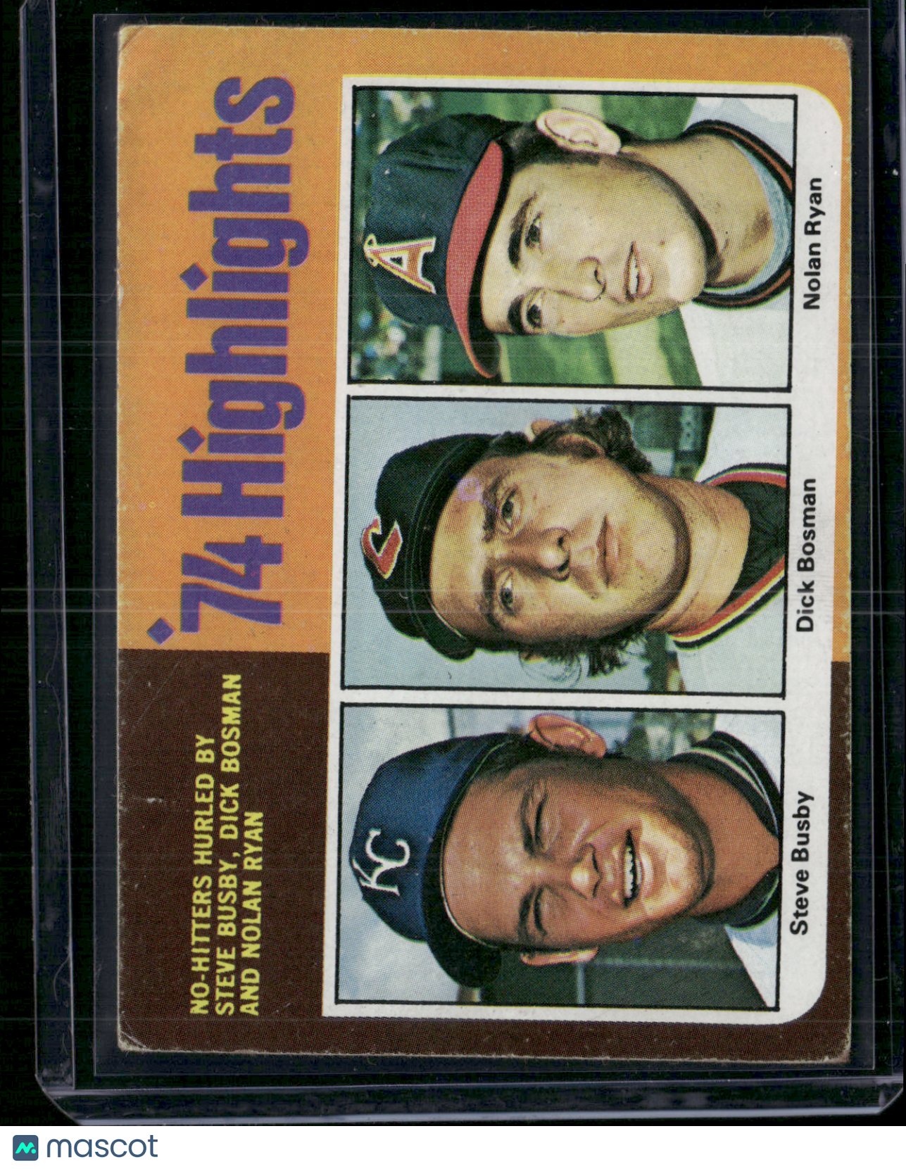 1975 STEVE BUSBY/DICK BOSMAN/NOLAN RYAN #7 74 Highlights