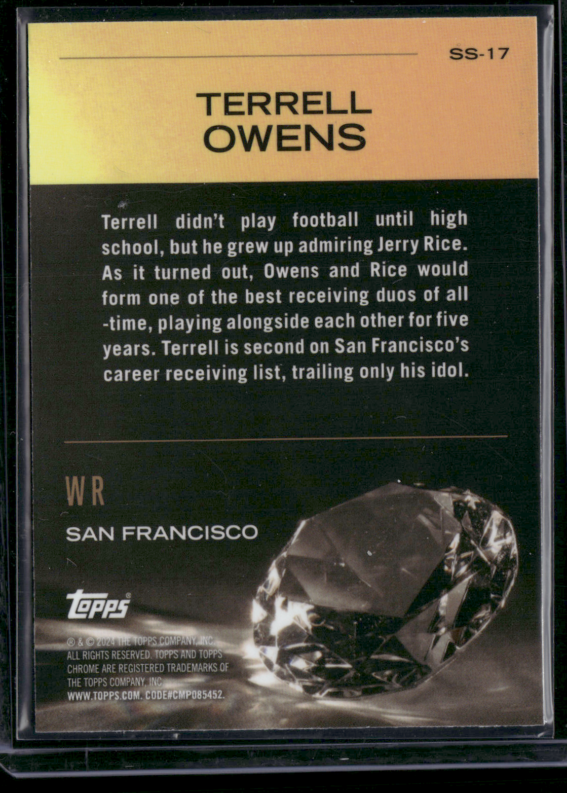 2024 Chrome TERRELL OWENS #SS-17 Sunday Swag (NM)