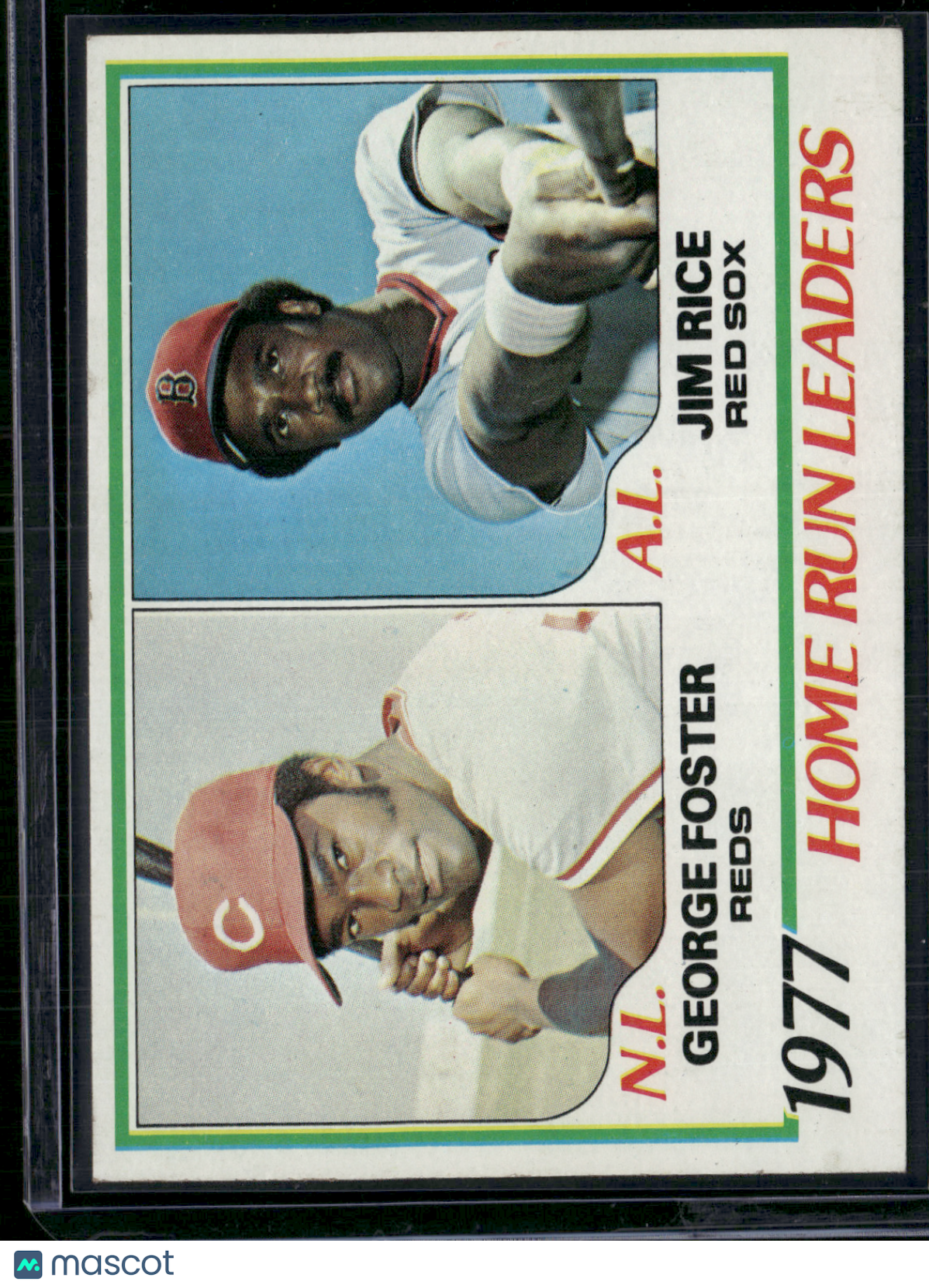 1978 Topps JIM RICE/GEORGE FOSTER #202 1977 HR Leaders (EX/MT)