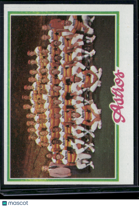 1978 Topps HOUSTON ASTROS #112 Print Snow (EX)