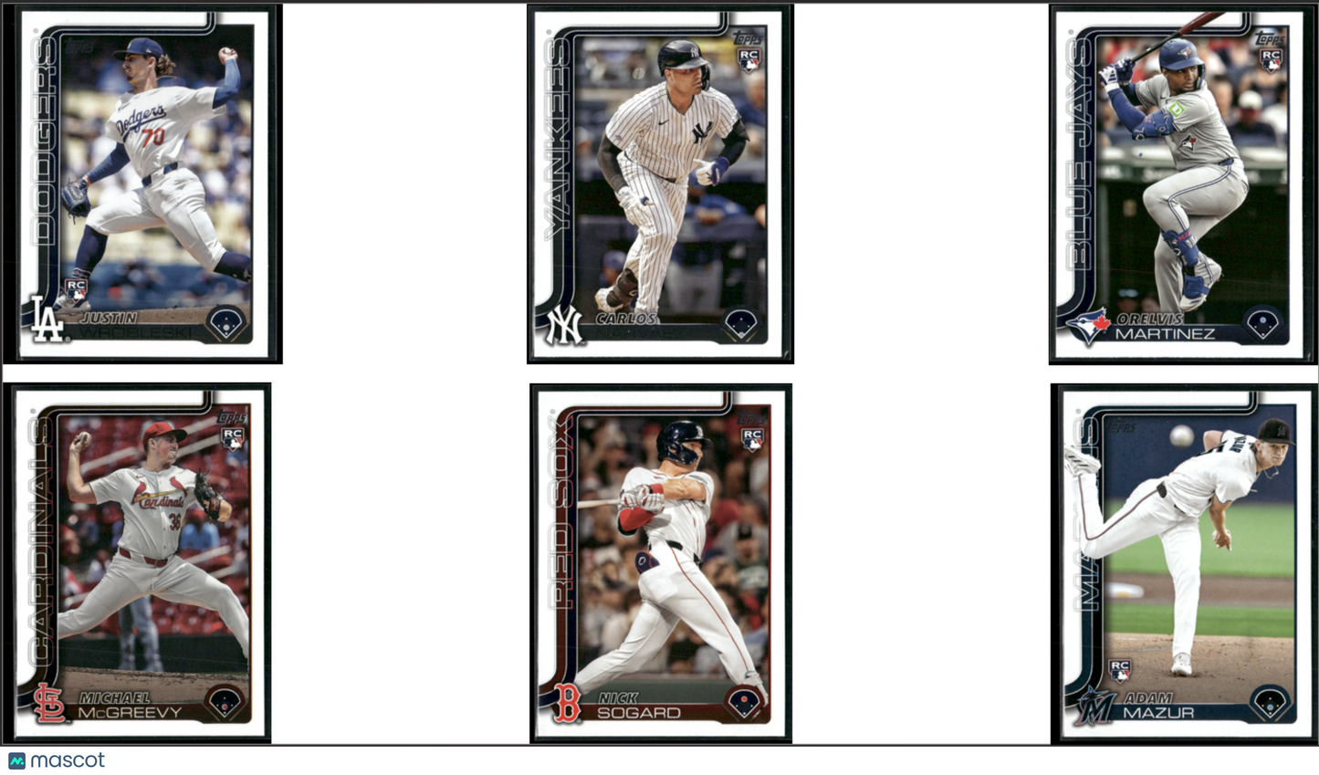 2025 Topps ROOKIES 6 ~ CARDLOT Justin Wrobleski/Adam Mazur (NM)