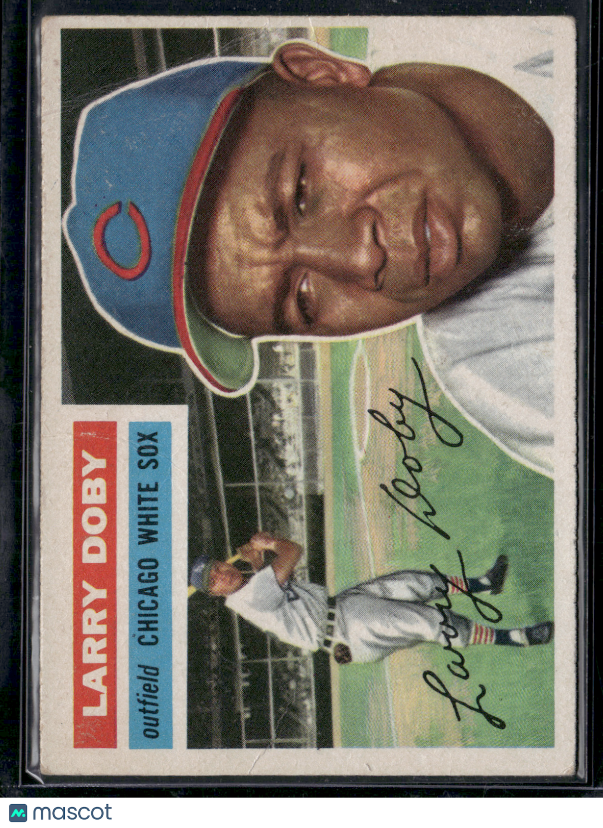 1956 Topps LARRY DOBY #250 Corner crease and light wrinkling