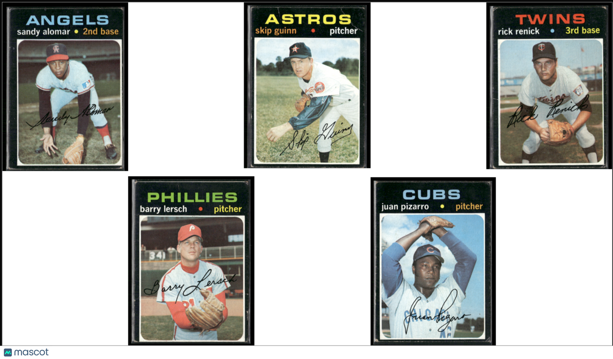 1971 Topps 5~CARDLOT Sandy Alomar/Juan Pizarro (VG)