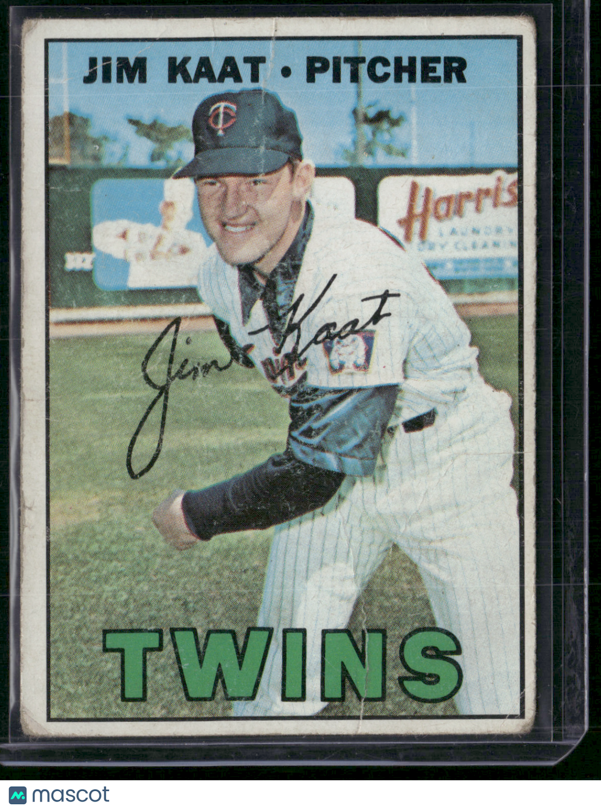 1967 Topps JIM KAAT #300 Toning Wrinkles (VG)