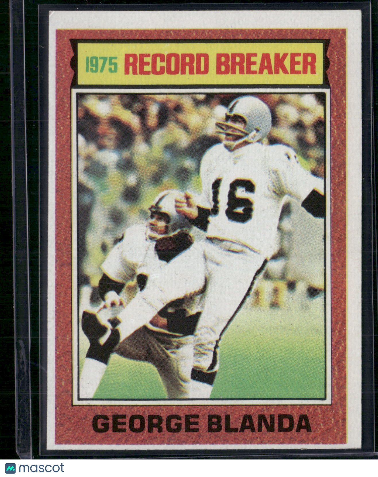 1976 Topps GEORGE BLANDA #1 1975 Record Breaker (EX-EX/MT)