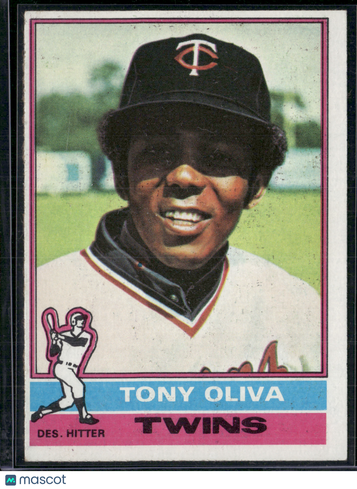 1976 Topps TONY OLIVA #35 Print Snow (EX)