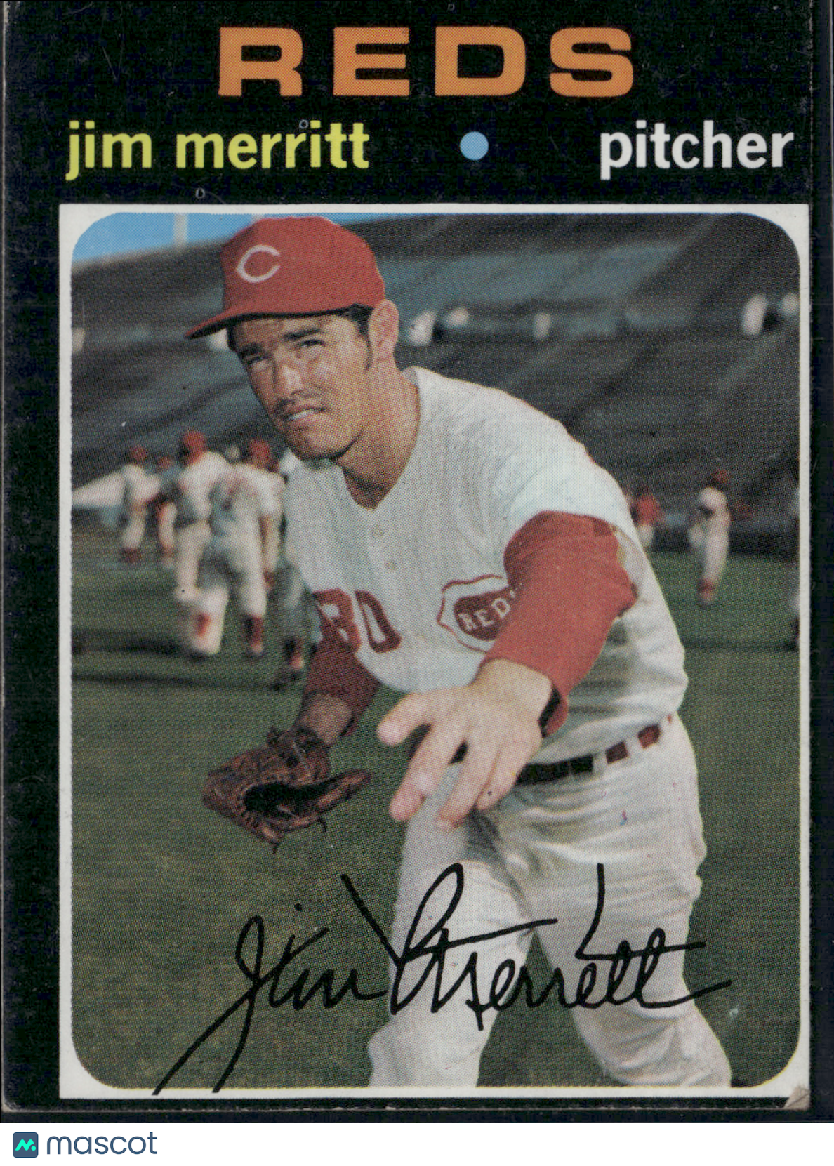 1971 Topps JIM MERRITT #420 (Good -Light scratches, Crease)