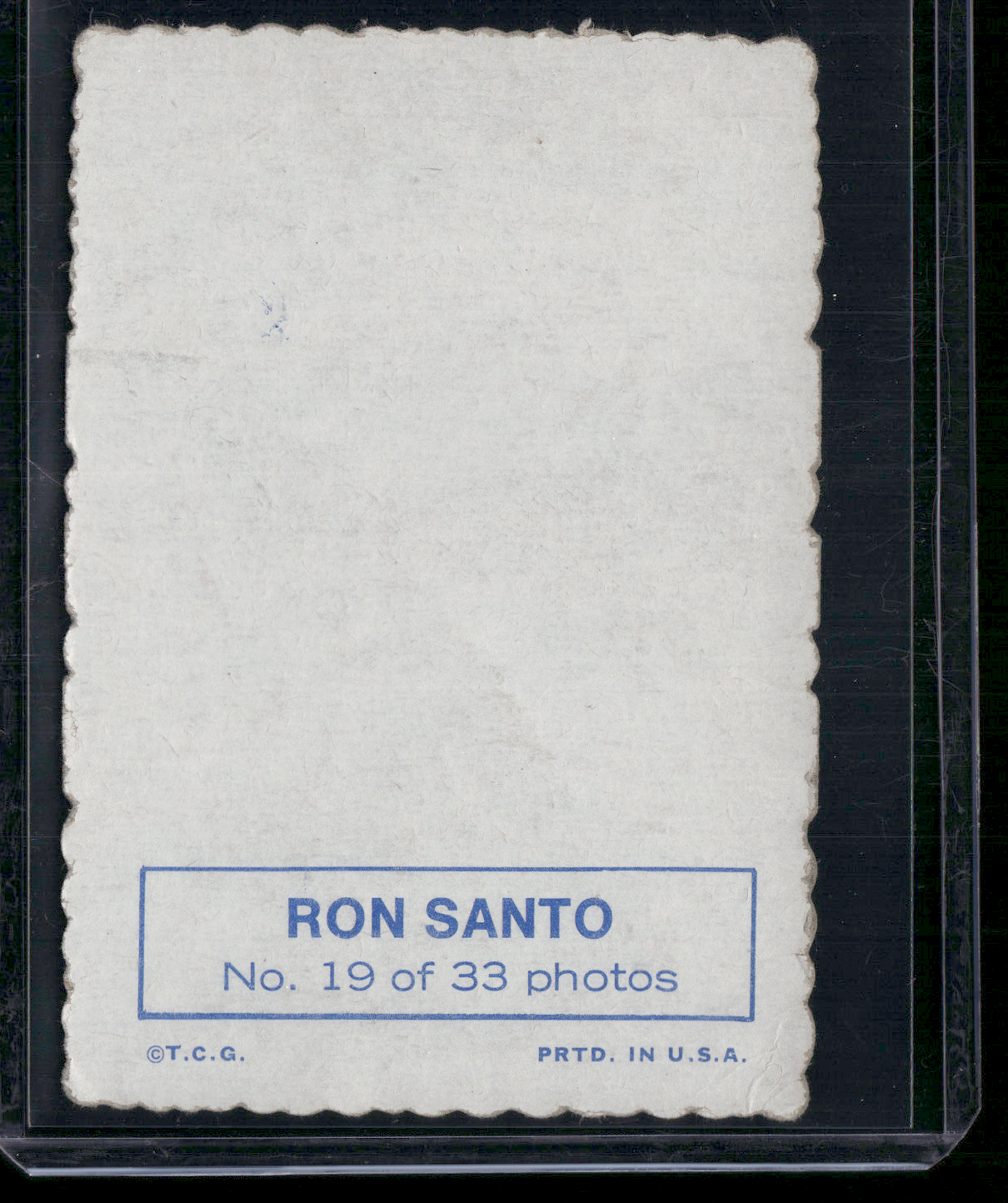 1969 Deckle RON SANTO #19 surface scratch Wrinkle (Good)