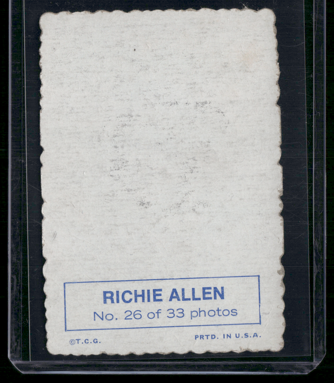 1969 Deckle RICHIE ALLEN #26 Light Scratch Surface Disruption (Good)