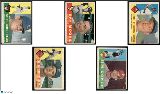 1960 Topps 5 ~ CARDLOT Seth Morehead/Jim Coker (Good-VG)