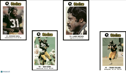 1982 Pittsburgh Steelers Police CARDLOT OF 7 - STEEL CURTAIN PLAYERS (VG)