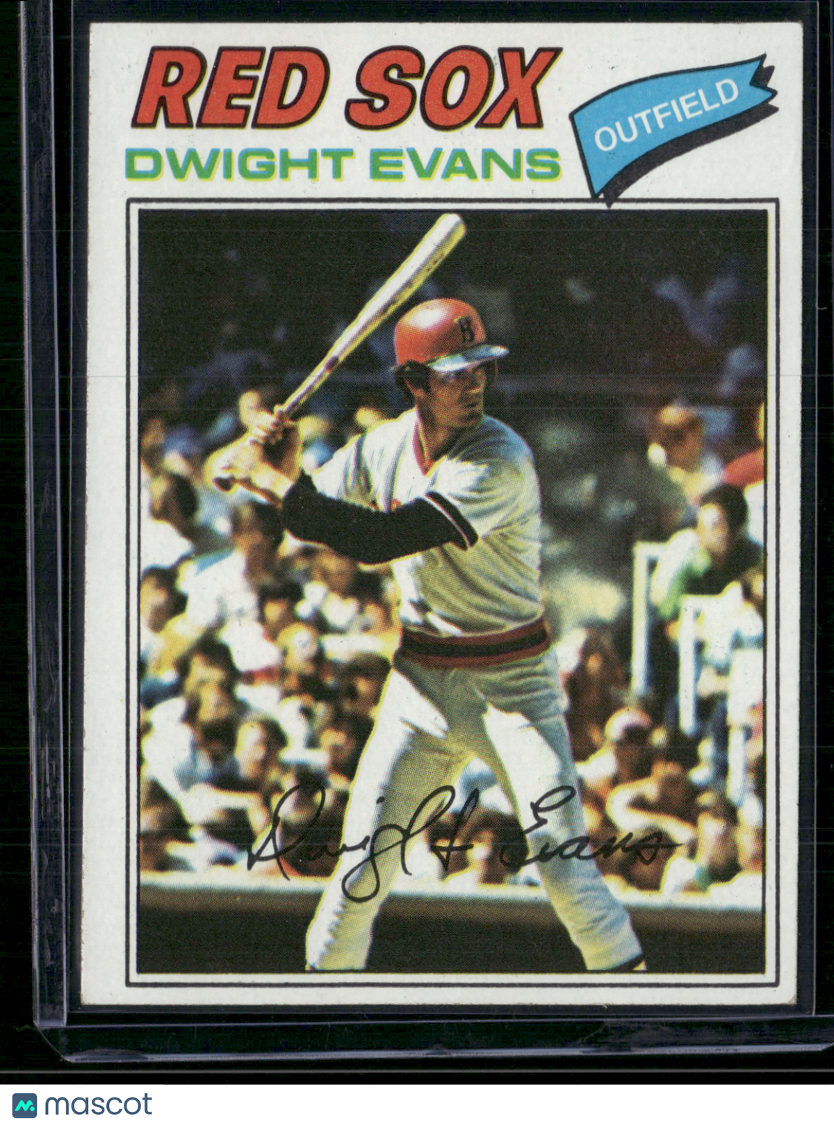 1977 Topps DWIGHT EVANS #25 Miscut (EX)