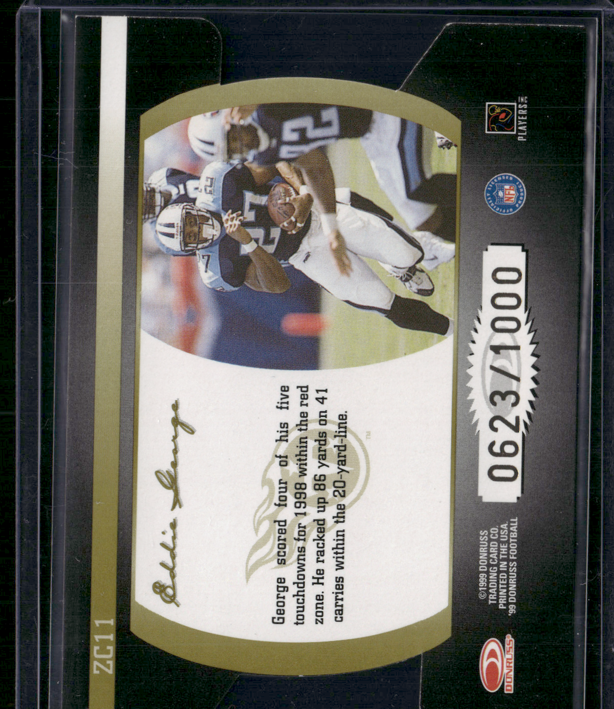 1999 Donruss EDDIE GEORGE #ZC-11 Zoning Commission 623/1000 (NM)
