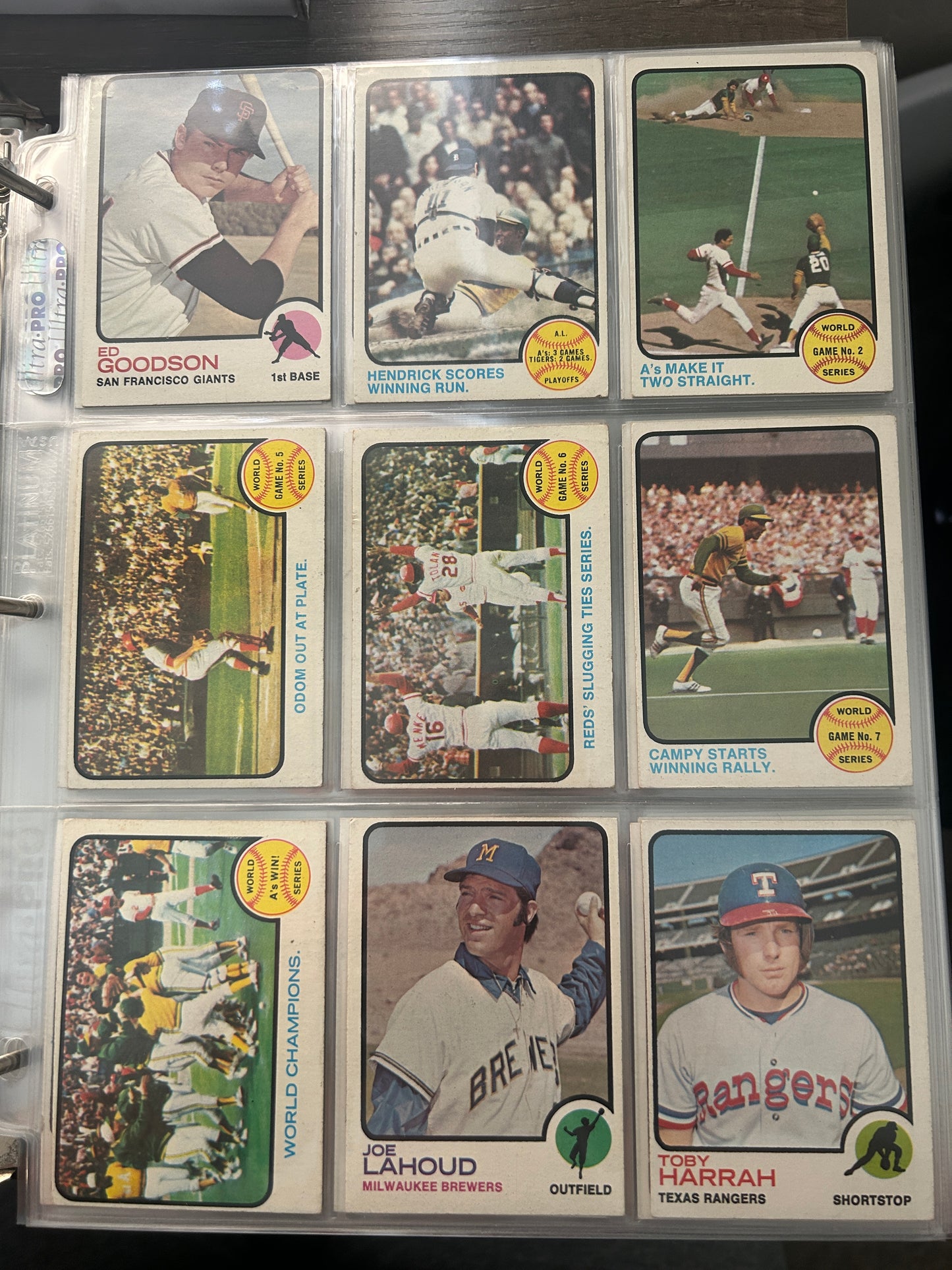 1973 Topps Baseball Incomplete Set (329 Cards) with Binder
