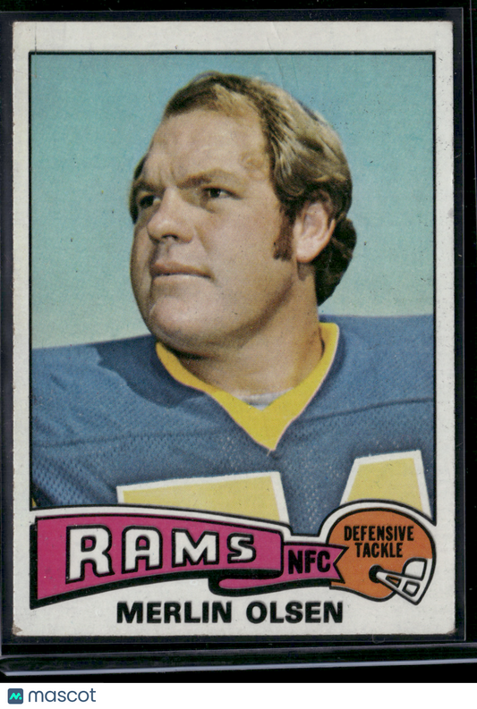 1975 Topps MERLIN OLSEN #525 (Good - Wrinkles)