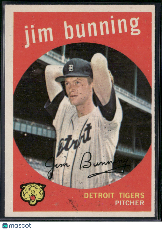 1959 Topps JIM BUNNING #149 Staining on Front (VG)