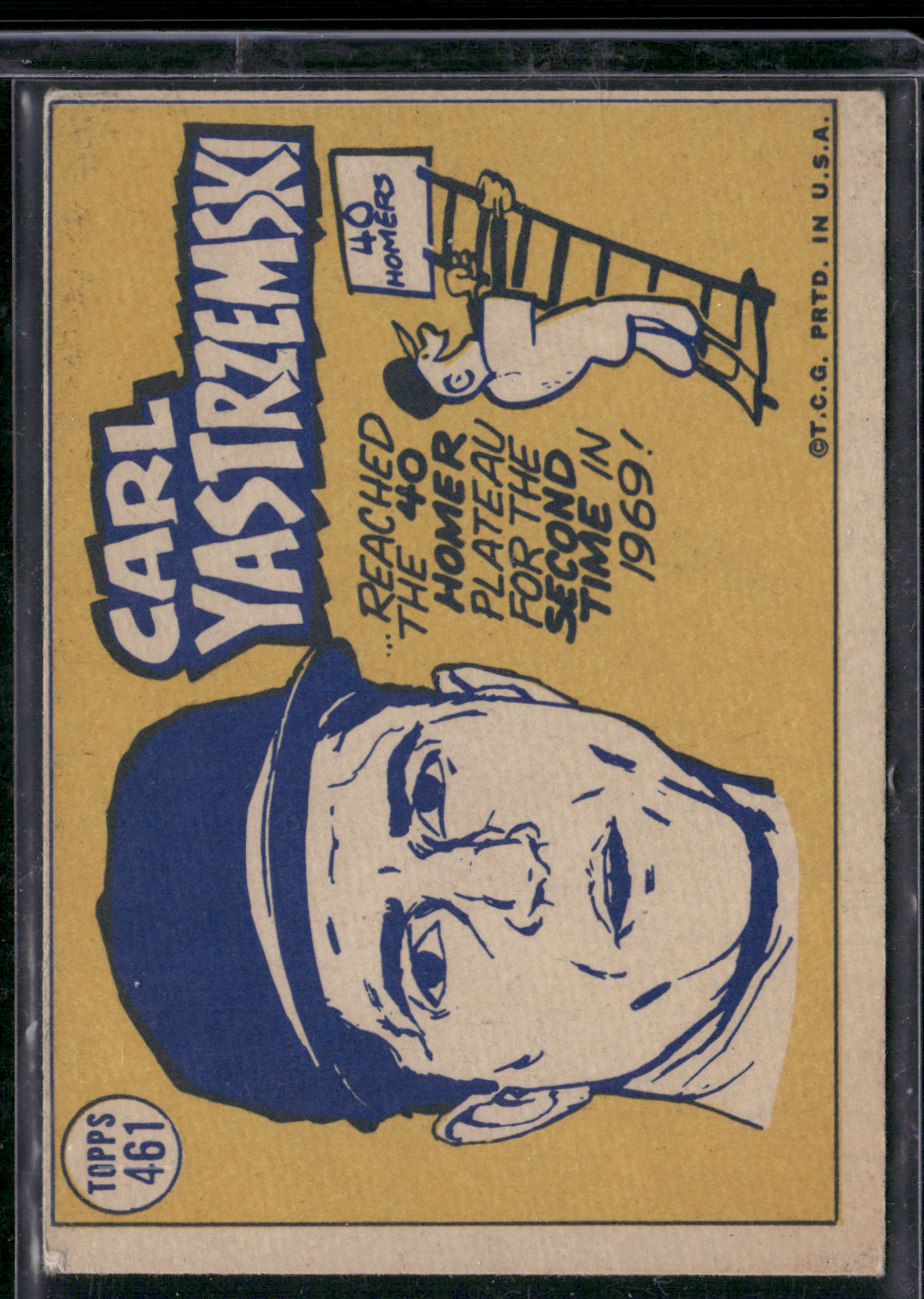1970 Topps CARL YASTRZEMSKI #461 All Star Light Surface Scratches (VG)