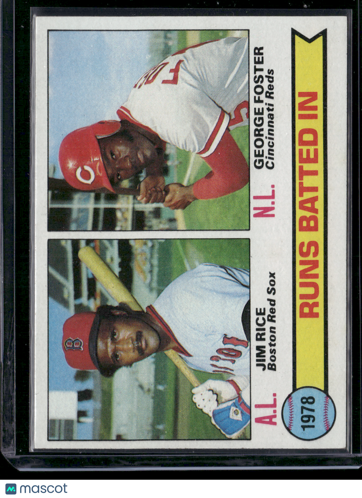 1979 Topps JIM RICE/GEORGE FOSTER #3 1978 RBI Leaders (VG-EX)