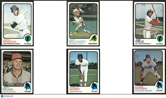 1973 Topps 6 ~ CARDLOT Garry Maddox/Claude Osteen (VG-VG/EX)
