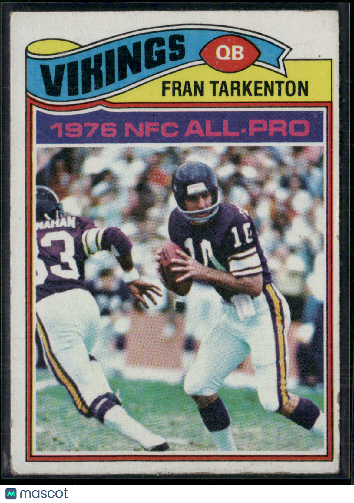 1977 Topps FRAN TARKENTON #400 Edge Crush Wrinkle (VG)