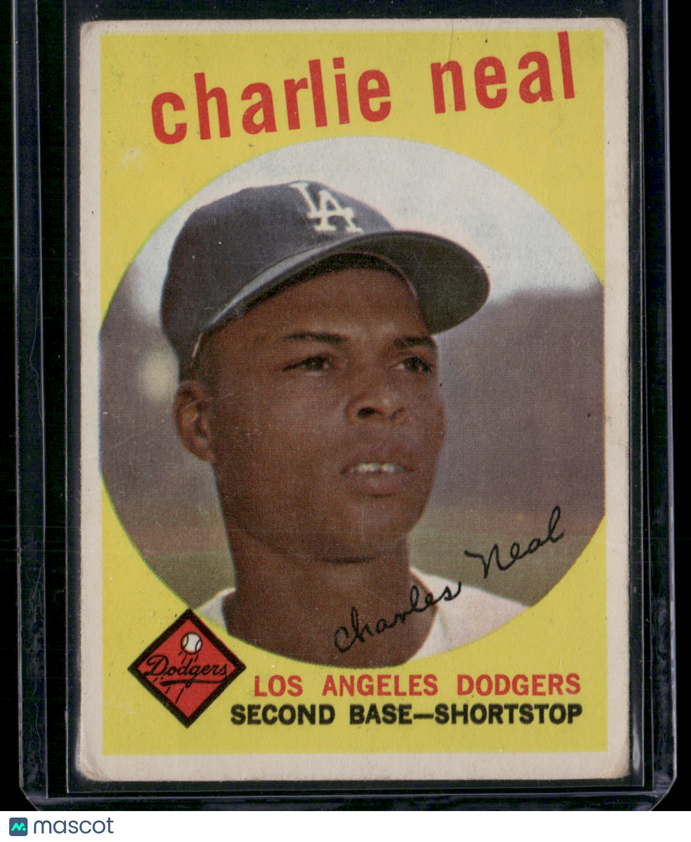 1959 Topps CHARLIE NEAL #427 Pencil on back
