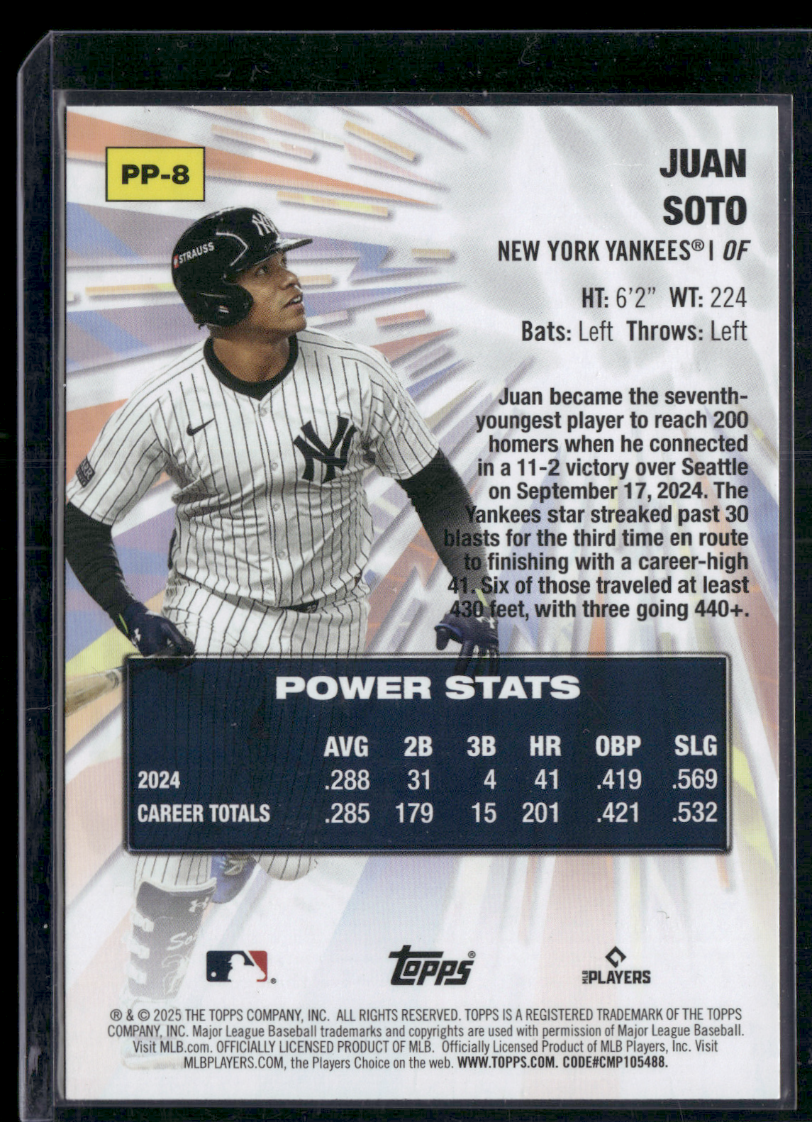 2025 Topps JUAN SOTO #PP-8 POWER PLAYERS