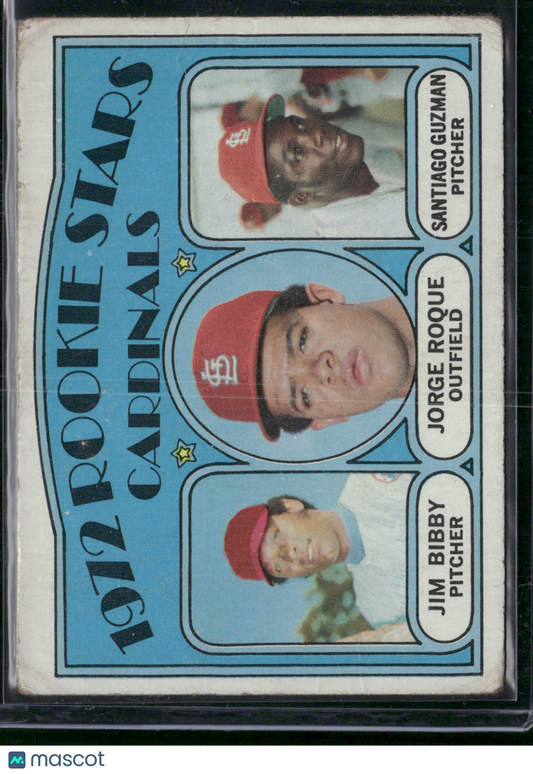1972 Topps JIM BIBBY/JORGE ROQUE/SANTIAGO GUZMAN #316 Rookie Stars Cardinals